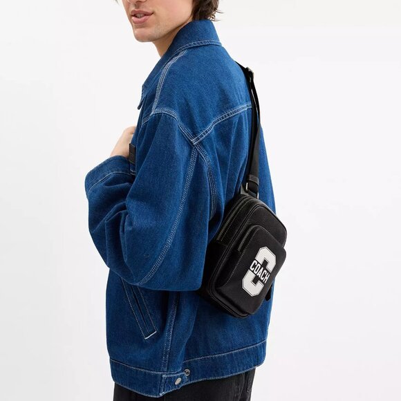 Coach Racer Sling Pack With Varsity Motif CAJ39 - Picture 2 of 8